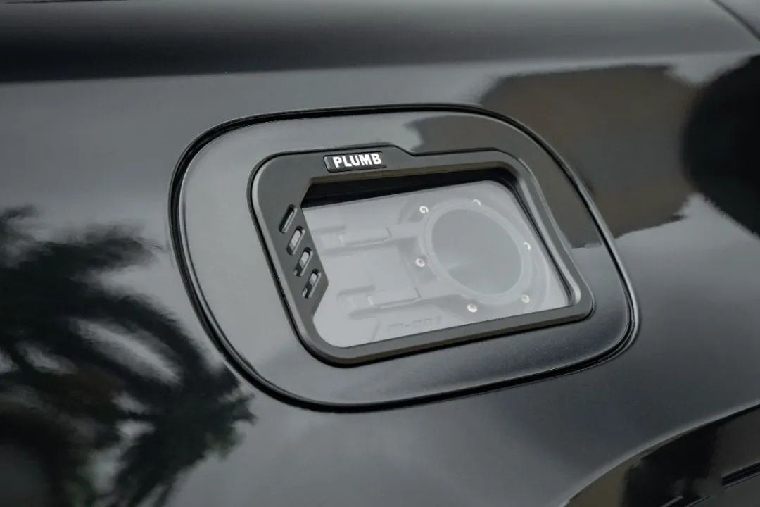 PLUMB M-One Transparent Fuel Filler Cover — Defender 110